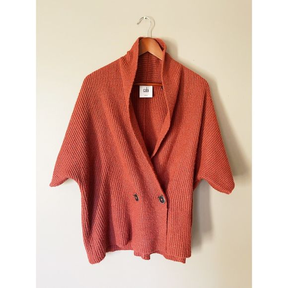 CAbi Sweaters - Cabi Love Carol Rosewood Button Cardigan Sweater Red Ribbed Small 3162